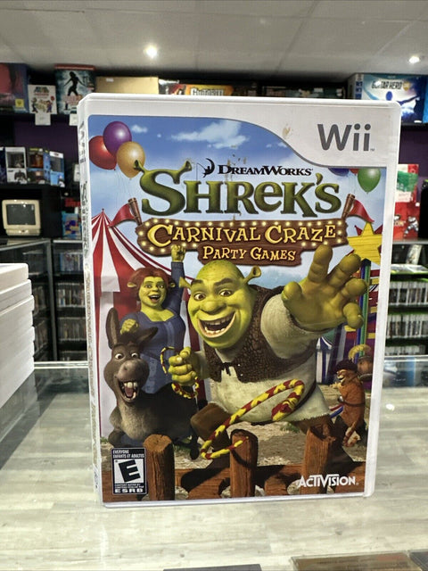 Shrek's Carnival Craze Party Games (Nintendo Wii, 2008) CIB Complete Tested!