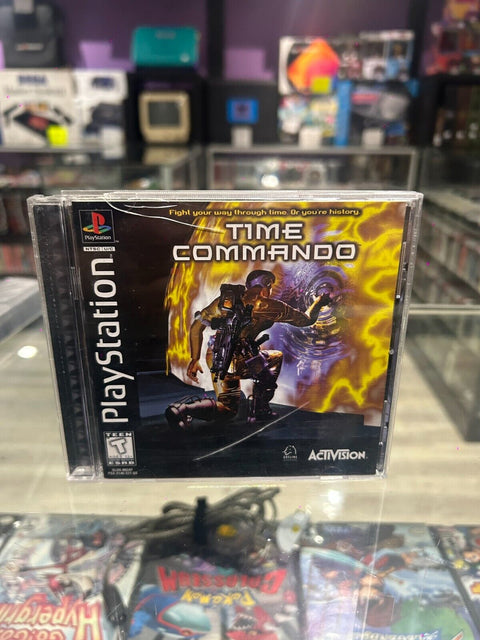 Time Commando (Sony PlayStation 1, 1996) PS1 CIB Complete Tested! *Case Damage*