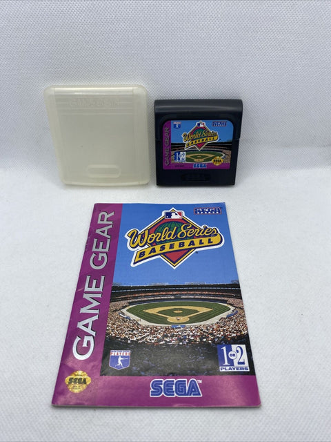 World Series Baseball (Sega Game Gear, 1993) Authentic Game Cartridge w/ Manual!