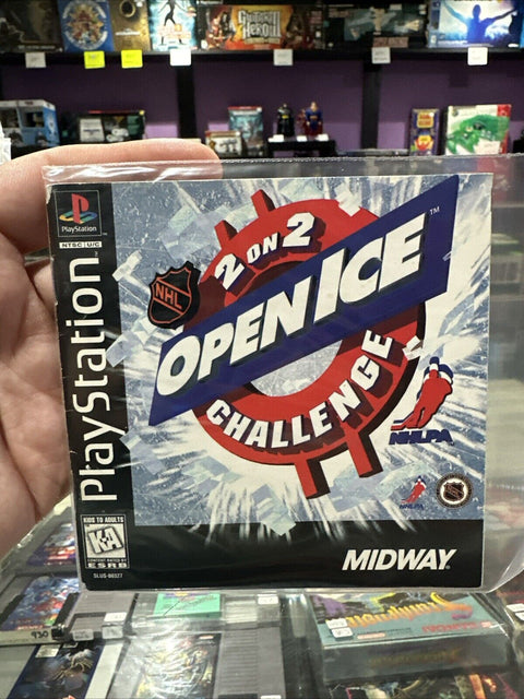 *Manual Only* 2 On 2 Open Ice Challenge - PlayStation 1 PS1 Instruction Booklet