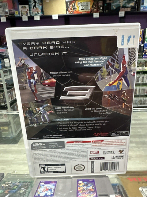 Spider-Man 3 (Nintendo Wii, 2007) Complete CIB Tested!