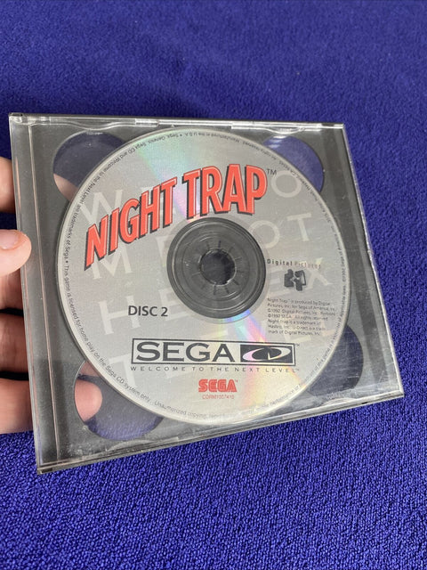 Night Trap (Sega CD, 1992)  Authentic Disc 1 + 2 - Tested!
