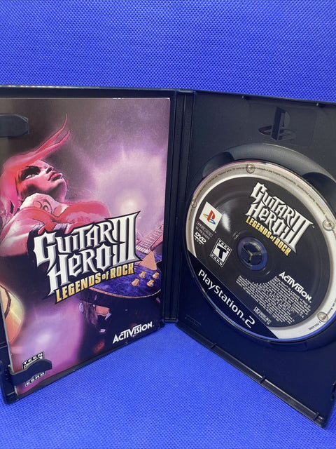 Guitar Hero III 3: Legends Of Rock (PlayStation 2, 2007) PS2 Complete Tested!