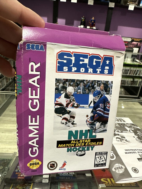 NHL All-Star Hockey (Sega Game Gear, 1995) GG CIB Complete Tested!