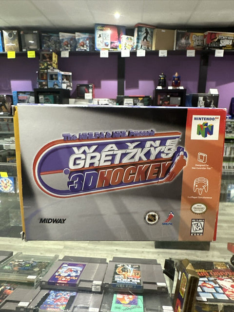 Wayne Gretzky's 3D Hockey (Nintendo 64, 1996) N64 CIB Complete! *No Insert*