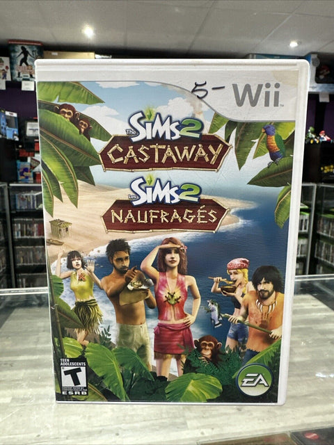 The Sims 2: Castaway (Nintendo Wii, 2007) CIB Complete Tested!